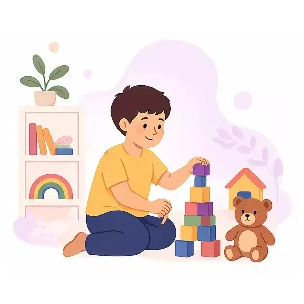 Illustration representing child therapy and play therapy