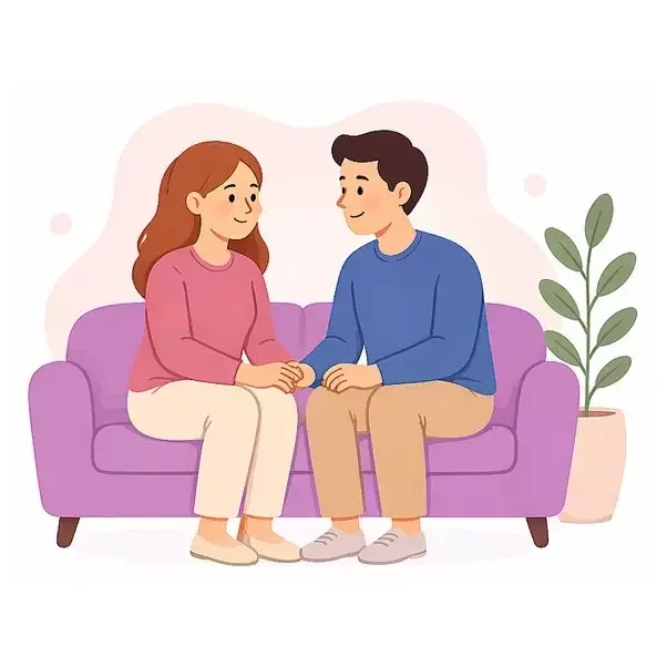 Illustration representing couples therapy and relationship support