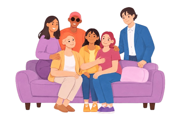 Comfortable therapy setting for individuals, couples, and families at Newtown Family Therapy