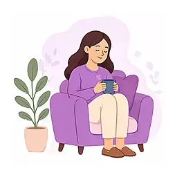 Illustration representing calm and supportive therapy